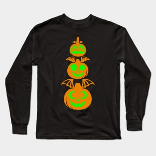 Vampire Pumpkin Trio Long Sleeve T-Shirt